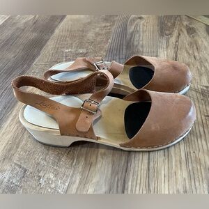 Brown Leather Women’s Clogs size 42
